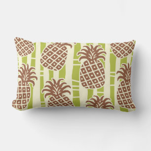 Tiki-Ananas-Bambus-Streifen-Muster Lendenkissen