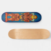 Tiki Angry Rotting Teeth Totem Skateboard (Horizontal)