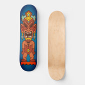 Tiki Angry Rotting Teeth Totem Skateboard (Vorderseite)