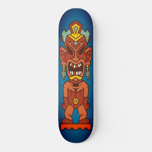 Tiki Angry Rotting Teeth Totem Skateboard (Vorderseite)