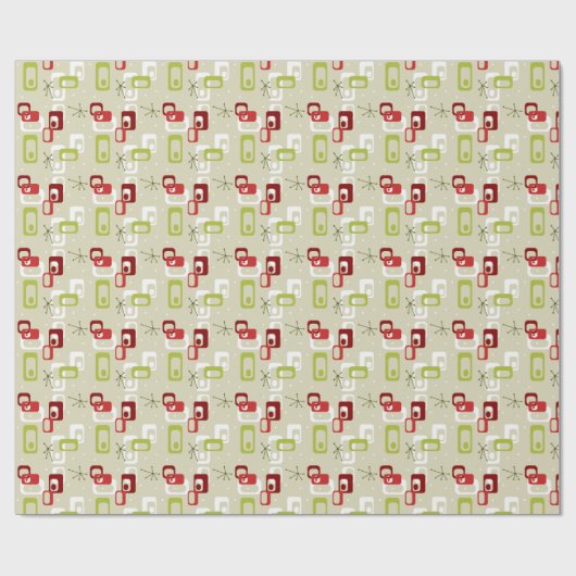 Tiki Atomic Wrapping Paper der Mitte des Jahrhunde Geschenkpapier (Flach)