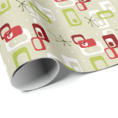 Tiki Atomic Wrapping Paper der Mitte des Jahrhunde Geschenkpapier (Rolleneckpunkt)