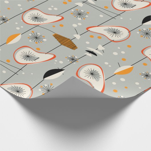 Tiki Atomic Wrapping Paper der Mitte des Jahrhunde Geschenkpapier (Ecke)