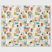 Tiki Atomic Wrapping Paper der Mitte des Jahrhunde Geschenkpapier (Flach)