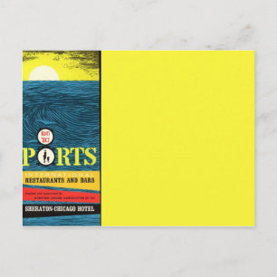 Tiki aus der Vintagen Mitte des Jahrhunderts Postkarte