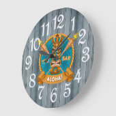 Tiki Bar Aloha Große Wanduhr (Winkel)