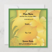 Tiki Bar Coconut Limon Luau Party Einladung (Rückseite)