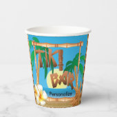 Tiki Bar Design - Personalisieren Pappbecher (Vorderseite)