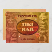 Tiki Bar Einladung (Vorne/Hinten)