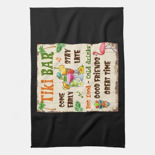 Tiki Bar Geschirrtuch (Vertikal)