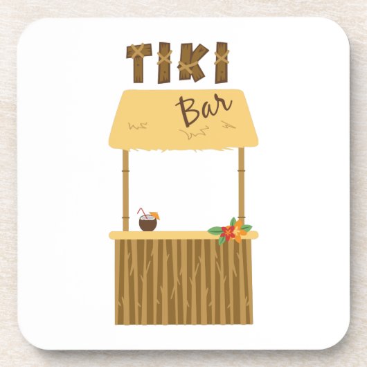 Tiki Bar Getränkeuntersetzer (Vorderseite)