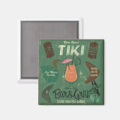 Tiki Bar&Grill Cocktail Magnet (Vorderseite/Rückseite)