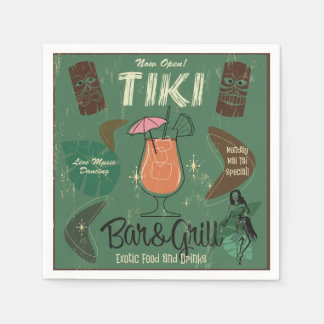 Tiki Bar&Grill Cocktail Napkins Serviette