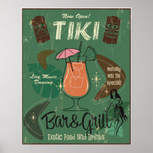 Tiki Bar&Grill Plakat