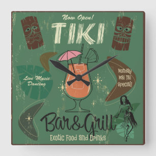 Tiki Bar&Grill Wanduhr