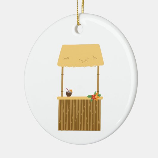 Tiki Bar Keramik Ornament (Links)