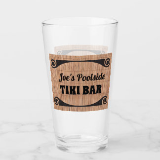 Tiki Bar mit dem Namen Bamboo Reed Background Glas