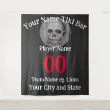 Tiki Bar number name city Staat Slogan T - Shirt