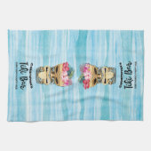 Tiki Bar Party Mit Monogramm Geschirrtuch (Horizontal)