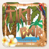 Tiki-Bar-Party Rechteckiger Pappuntersetzer (Vorderseite)