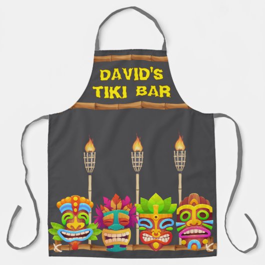 Tiki-Bar Personalisiert Schürze (Vorderseite)