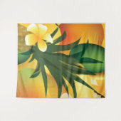 Tiki Bar Pineaple Hawaiian Tropiclal Lg Tapestry Wandteppich (Vorderseite (Horizontal))