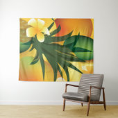 Tiki Bar Pineaple Hawaiian Tropiclal Lg Tapestry Wandteppich (Beispiel (Horizontal))