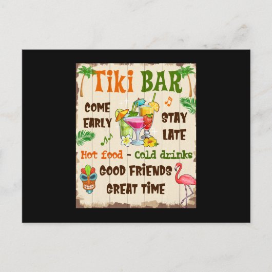 Tiki Bar Postkarte (Vorderseite)