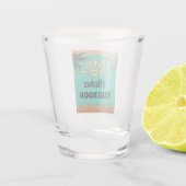 Tiki Bar Retro-Farben mit Namen Schnapsglas (Rückseite)