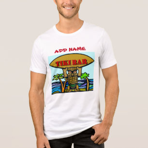 Tiki Bar Sign, Name hinzufügen Tri-Blend Shirt