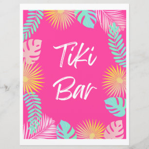 Tiki Bar Sign Party-Zeichen des Pools