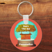 Tiki bar snow globe schlüsselanhänger (Vorderseite)