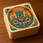 Tiki Bar Tropical Drinks Party Dekor - Rechteckiger Pappuntersetzer