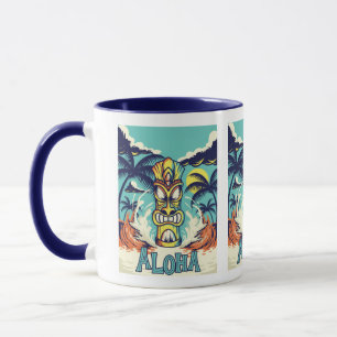 Tiki Beach Aloha Tasse