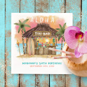 Tiki Beach Bar Tropical Sea Birthday Serviette