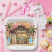 Tiki Beach Bar Tropical Sea Geburtstag Pappteller (Party)