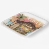 Tiki Beach Bar Tropical Sea Geburtstag Pappteller (Gewinkelt)