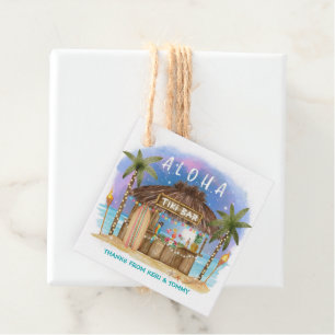 Tiki Beach Bar Tropical Surf & Meer Danke Geschenkanhänger