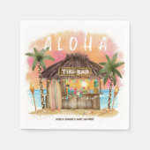 Tiki Beach Bar Tropical Surf & Sea Baby Dusche Serviette (Vorderseite)