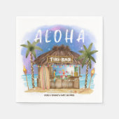 Tiki Beach Bar Tropical Surf & Sea Baby Dusche Serviette (Vorderseite)