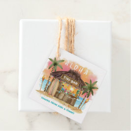 Tiki Beach Bar | Tropischer Sonnenuntergang Surf & Geschenkanhänger