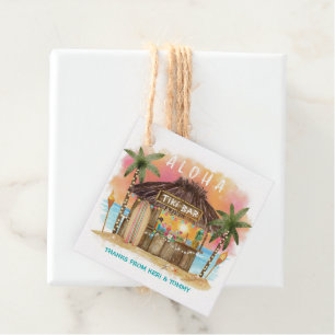 Tiki Beach Bar   Tropischer Sonnenuntergang Surf & Geschenkanhänger