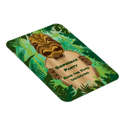 Tiki Beach Rett-the-Date Magnet (Rechte Seite)