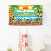 Tiki Beach Sunset Family Wiedersehen Willkommen Banner (Insitu)