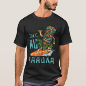 Tiki Big Kahuna Surfer Funny Tropical Hawaiian Fat T-Shirt (Vorderseite)