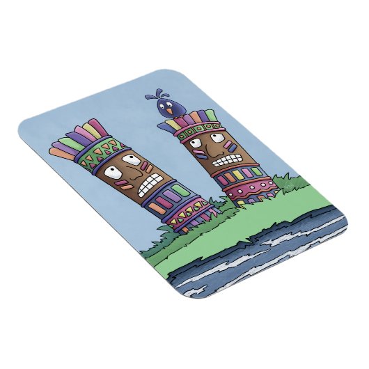 Tiki Bird Plum Magnet (Rechte Seite)