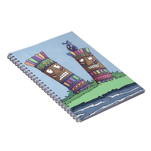 Tiki Bird Plum Notebook Notizblock (Rechte Seite)