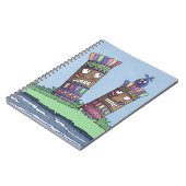 Tiki Bird Plum Notebook Notizblock (Linke Seite)