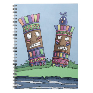 Tiki Bird Plum Notebook Notizblock