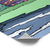 Tiki Bird Plum Poster (Ecke)